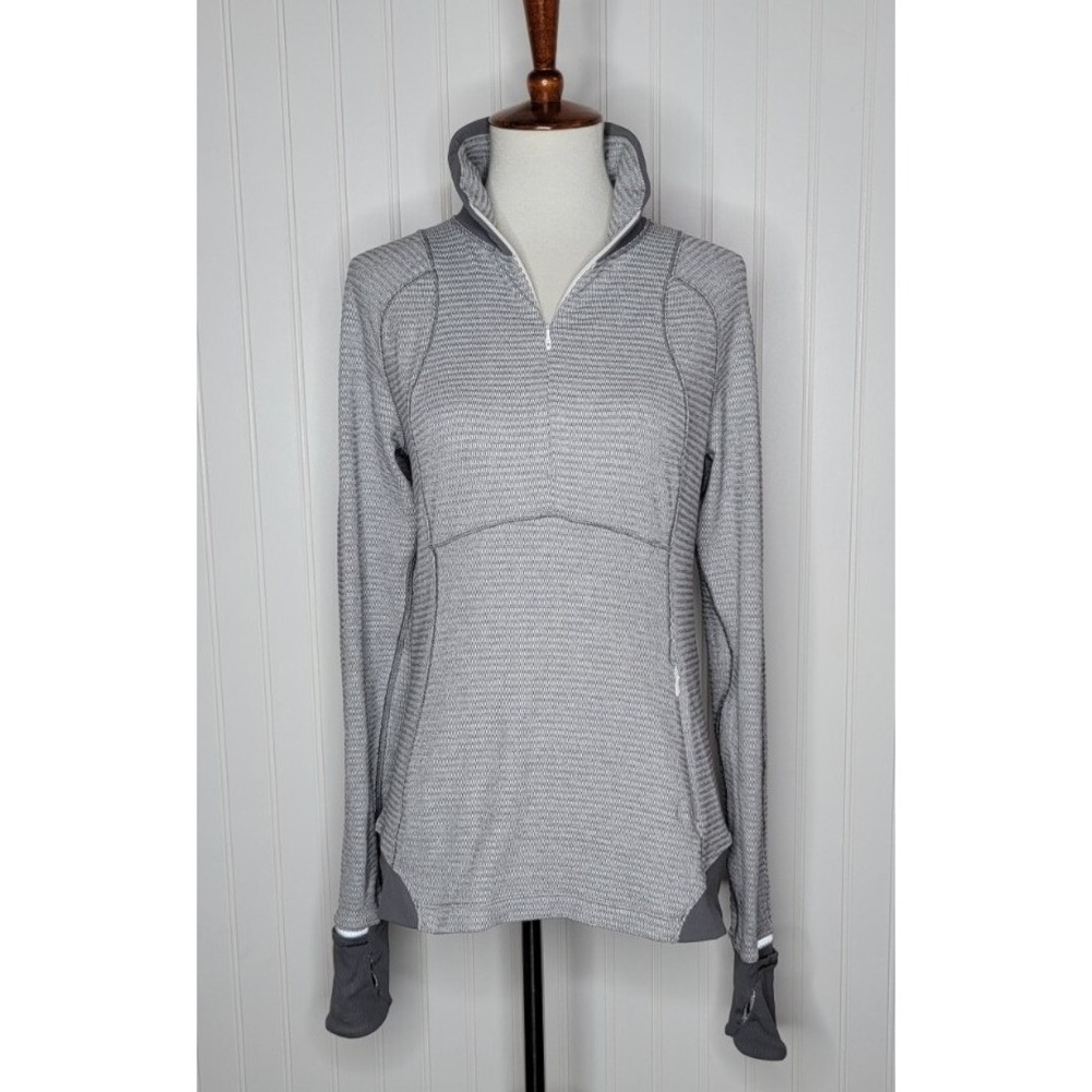 Lululemon Runderful 1/2 Zip Pullover Long Sleeve Women's‎ Size 6 Heathered Gray